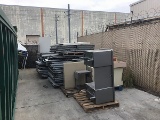 Six pallets of misc metal cubicle office parts With office panels