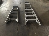8ft metal ladder with 5ft ladder