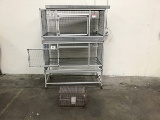 Metal pet cage with mini pet cage