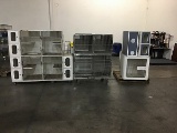 Two animal cages with pallet of animal cages