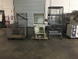 Rabbit cage with two pallets of animal cages