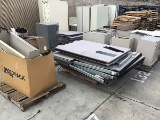Pallets of metal cabinets , box of miscellaneous metal , panels