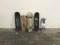 Five assorted skateboards
