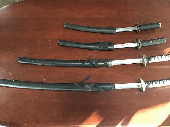 Samurai display swords