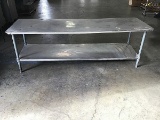 Stainless steel industrial work table