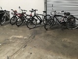 Six assorted bikes