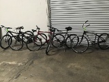 Five assorted bikes