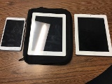 Samsung tablet, two iPads
