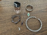 Assorted costume jewelry with one watch
