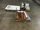 Two pallets of whiteboards, picture frames, maps and pallet of electronics (Pallets not included)