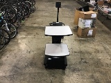 Mobile computer cart with power source