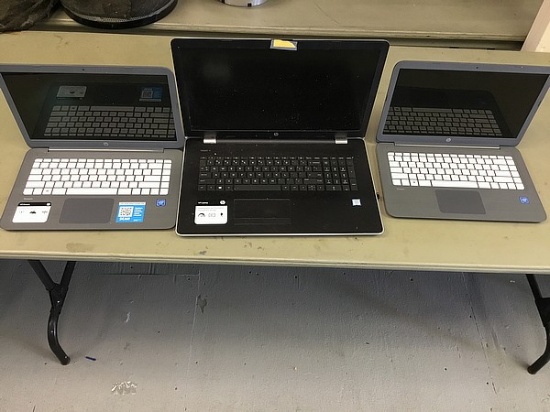 3 hp laptops,no plugs