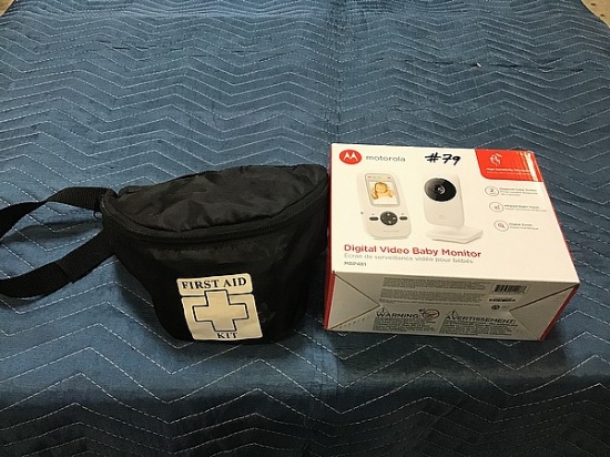 Motorola baby monitor and first aid kit