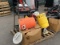 PALLET OF VOLT TESTER, WATER CONTAINERS, STIGL PUMP, GOOGLES
