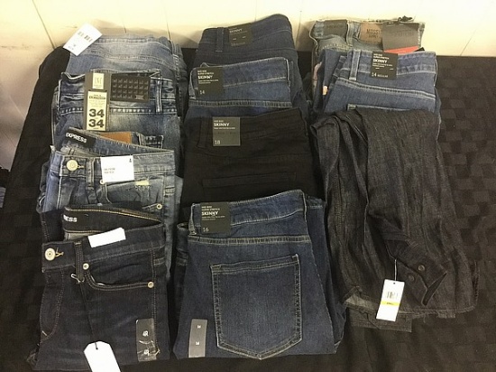 10 NEW Pair of jeans, shirt 4, 16, 14, 34x34, 36x32, small