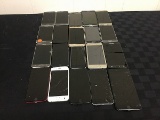 20 cellphones IPHONE, SAMSUNG, possibly locked, some scratches and damage