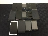 14 cellphones LG, HTC, ZTE, Possibly locked, no chargers, unknown carrier status, some damage