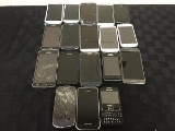 18 cellphones Samsung Possibly locked, no chargers, unknown carrier status, some damage