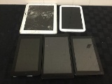5 tables AMAZON, RCV, SAMSUNG, IPAD A1396 Possibly locked, no chargers,some damage
