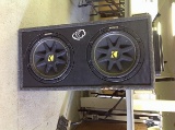 Kicker speakers and mono power amplifier