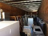 TRAILER OF REFRIGERATORS, OFFICE FURNITURE, OFFICE DIVIDERS (TRAILER NOT INCLUDED)