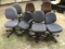 Seven assorted office chairs