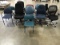 Eleven assorted office chairs