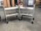 Two metal book carts