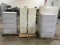 Two five drawer metal file cabinets, two four drawer file cabinets One large four drawer metal file