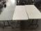 Three folding tables