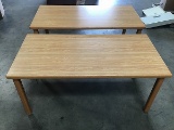 Two wood office tables