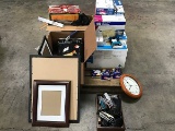 Pallet of assorted toners, picture frames and office supplies