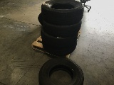Five black tires