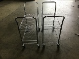 Two metal carts