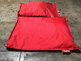 Two red fatboy beanbags