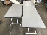 Three folding tables