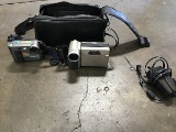 Bag with Sony digital camera with viewcam video recorder