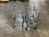 Two metal carts