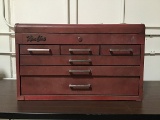 1 small 6 drawer, flip top toolbox