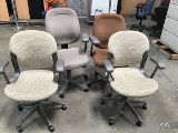 Four assorted office chairs