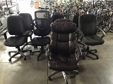 Ten assorted office chairs