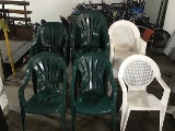27 assorted outside patio chairs