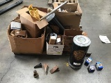 Pallet of auto parts: oil filters, air filters, fan belts John deer parts, catipillar parts, gears,