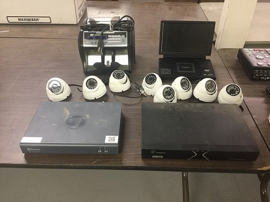 Security cameras, dvr, DVD player