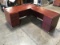 Office desk with side piece