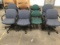 Ten assorted office/lobby chairs