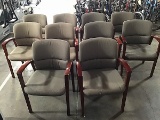 Ten assorted lobby chairs