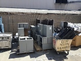 11 pallets of assorted metal desks,cabinets two carts of metal frame parts (carts not included)