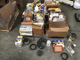 Pallet of car air filters with car parts