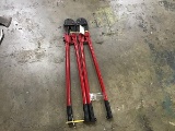 Red Pittsburgh bolt cutters, bolt cutter